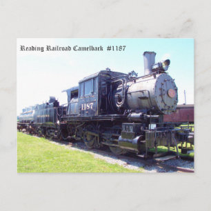 Baldwin Byggt Reading Railroad Camelback #1187 Vykort