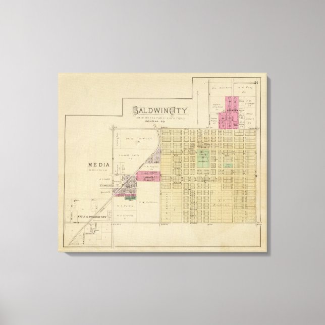 Baldwin City, Douglas County Kansas Canvastryck (Framsida)