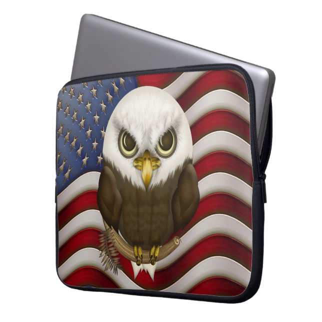 Baldwin den gulliga örnen laptop sleeve (Framsidan Vänster)