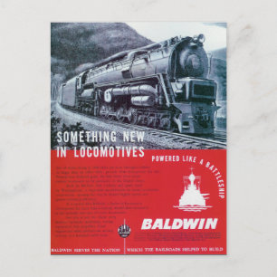 Baldwin Locomotive S-2-ångturbinlok Vykort