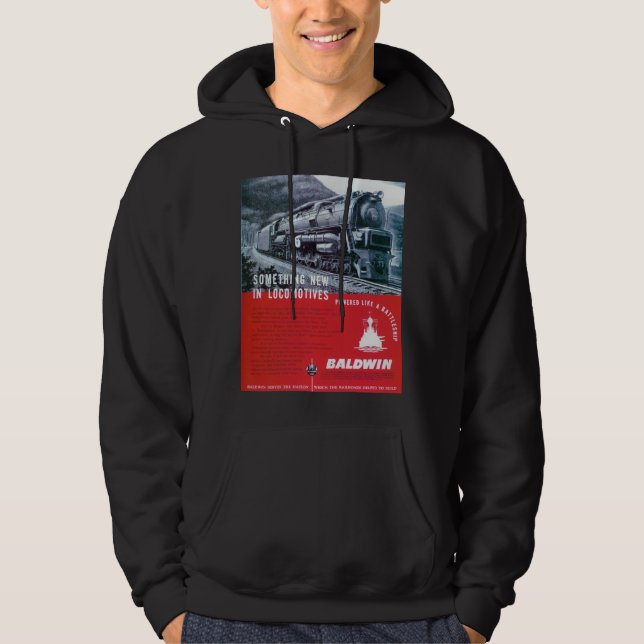 Baldwin Locomotive S-2 PRR Steam Turbine Hoodie (Framsida)