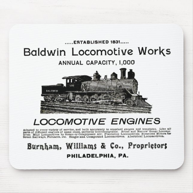 Baldwin Locomotive Works 1895 Musmatta (Framsidan)