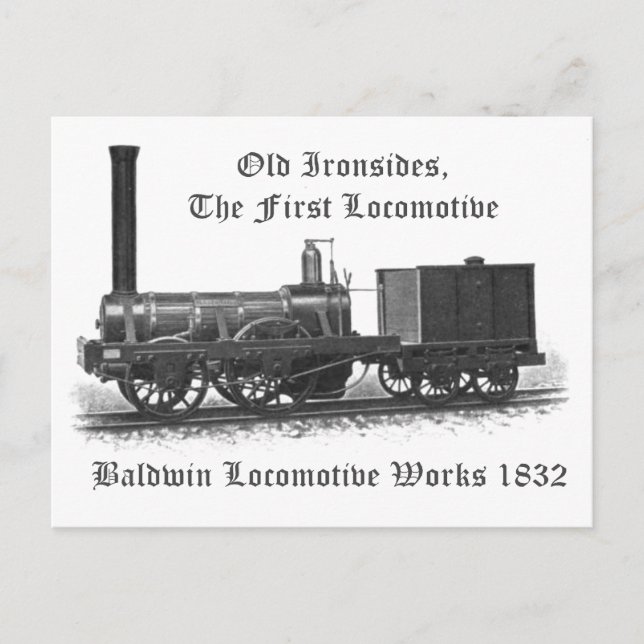 Baldwin Locomotive Works ,Old Ironside 1832 Vykort (Framsida)