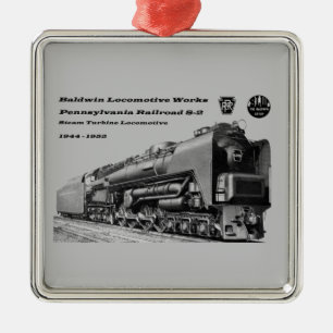 Baldwin Locomotive Works S-2 PRR Ångturbin Julgransprydnad Metall