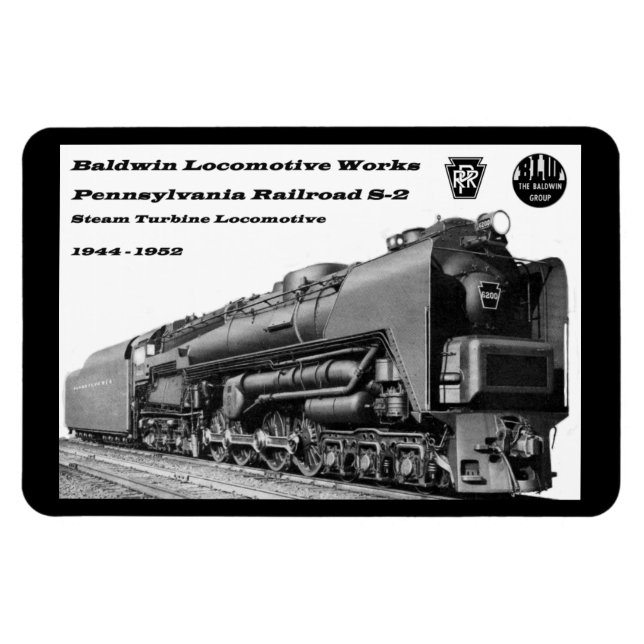 Baldwin Locomotive Works S-2 PRR ångturbin Magnet (Horisontell)
