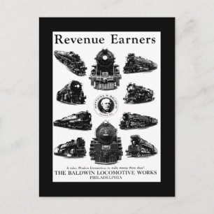 Baldwin Locomotives,Intäktsintjänare Vykort