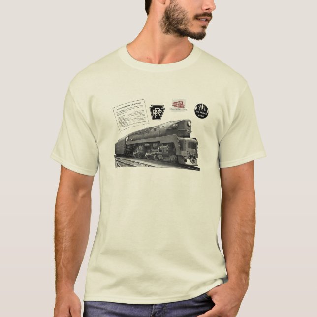 Baldwin-Pennsylvania Railroad T-1-ånglokomotiv T Shirt (Framsida)