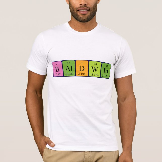 Baldwin periodisk skjorta bord namn tee shirt (Framsida)