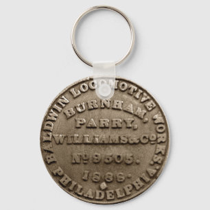 Baldwin pläterar rörliga byggmästare 1888 nyckelring