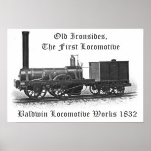 Baldwin rörliga arbeten, gammal Ironsides 1832 Poster