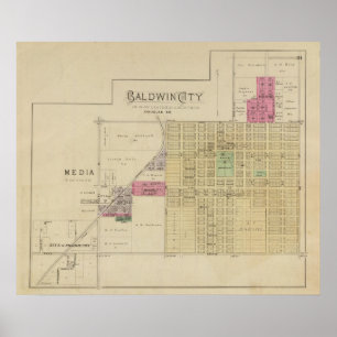 Baldwin stad, Douglas County, Kansas Poster