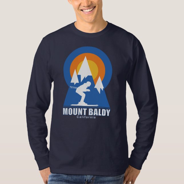 Baldy Mountain Ski Sunset Retro T Shirt (Framsida)