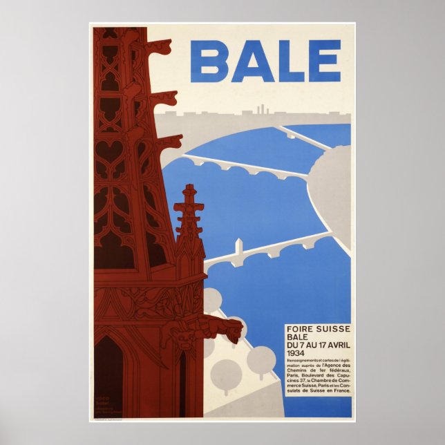 Bâle, foire suisse du 7 au 17 avril 1934, Poster (Framsidan)