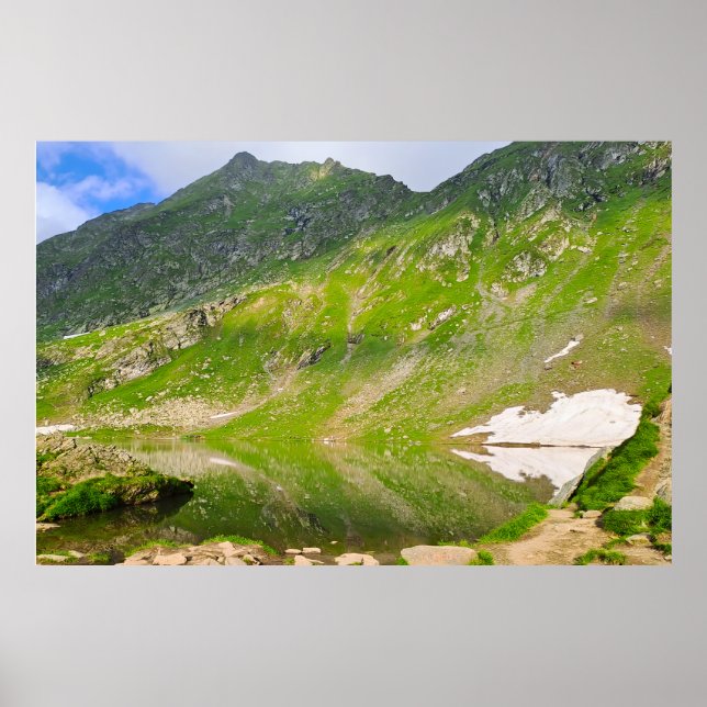 Balea Lake Mountain Slope – Rumänien Alpin Tryck (Framsidan)