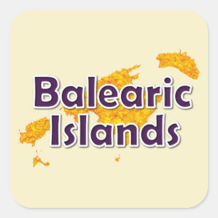 Balearerna Fyrkantigt Klistermärke