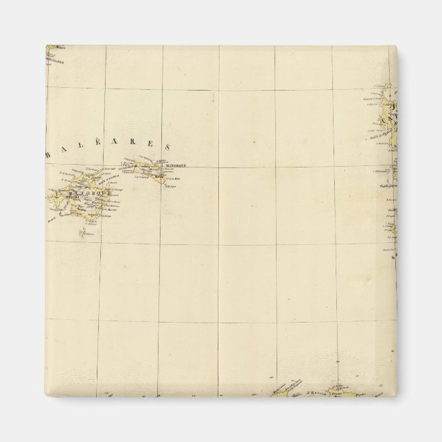 Balearerna och Sardinien Europa 25 Magnet (Framsidan)