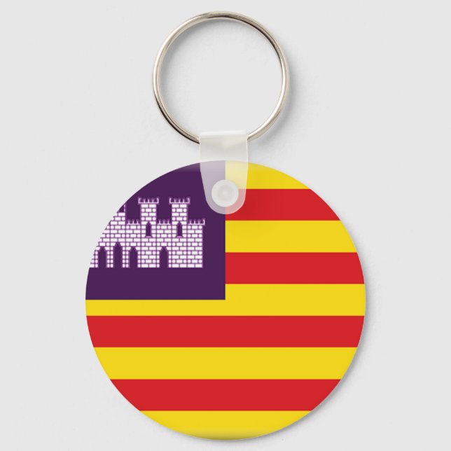Balearerna (Spanien) Flagga Nyckelring (Framsida)