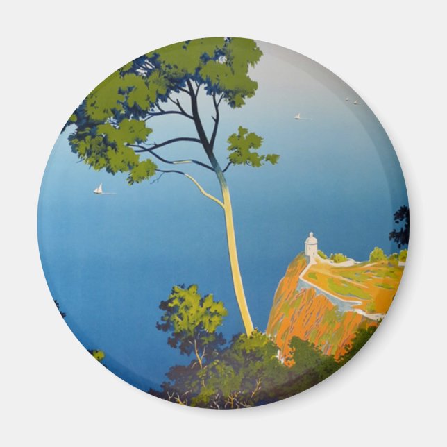 Balearernas Vintage Fransk Travel Magnet (Framsidan)