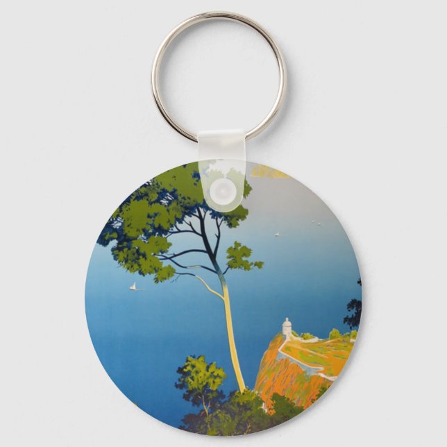 Balearernas Vintage Fransk Travel Nyckelring (Framsida)