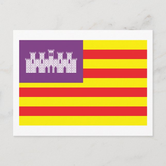 Balearernas vykort för Flagga (Framsida)