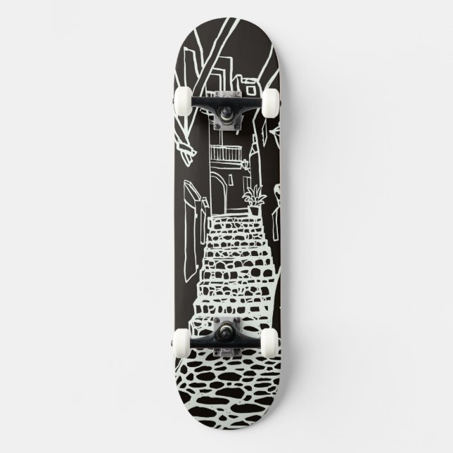 Balearic Islands Line Art Skate Deck (Framsida)