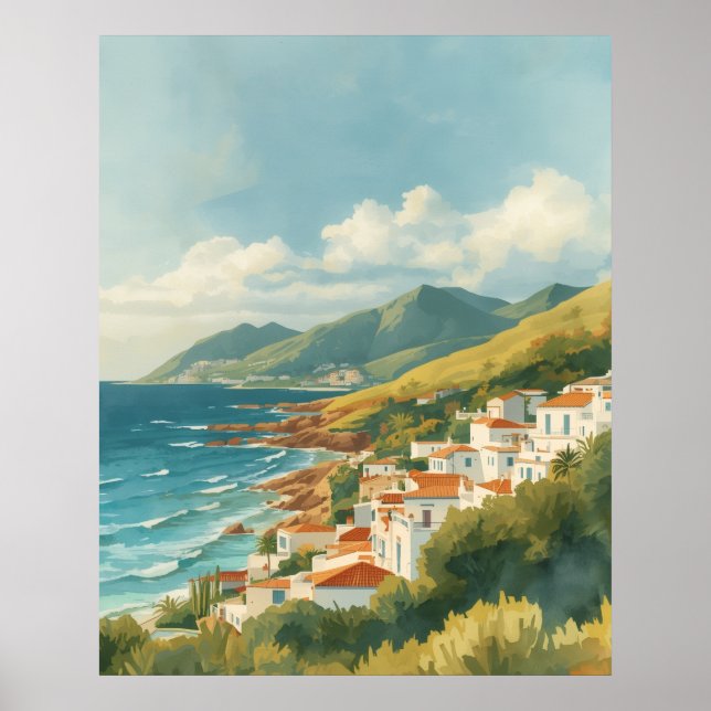 Balearic Islands Vintage French Riviera Travel Poster (Framsidan)