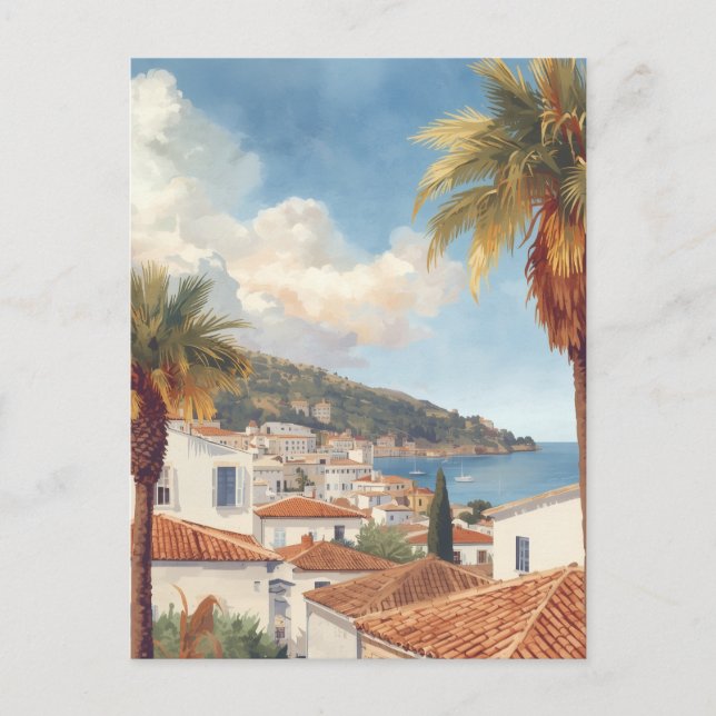 Baleariska öar Vintage fransk resa Helg Vykort (Framsida)