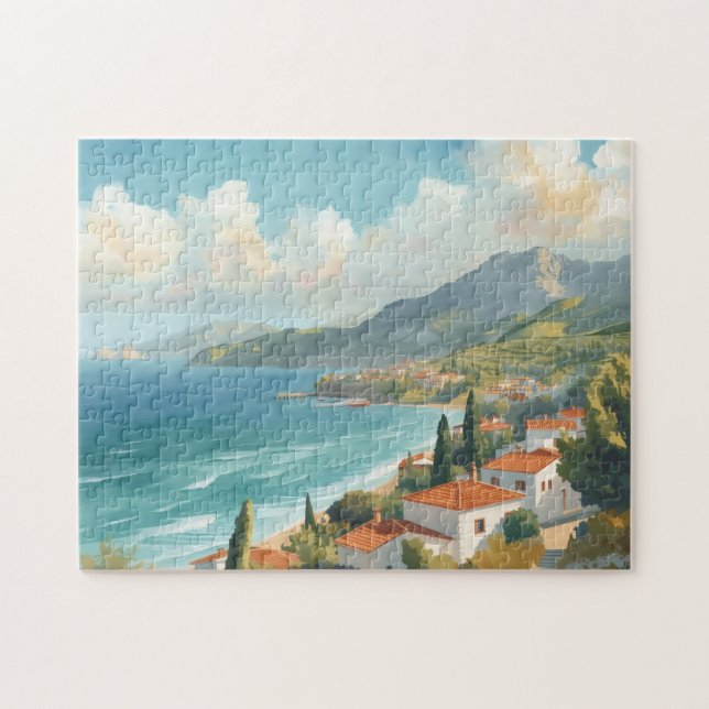 Baleariska öar Vintage fransk resa Pussel (Horisontell)