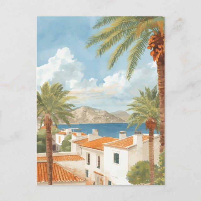 Baleariska öar Vintage fransk resa Vykort (Framsida)