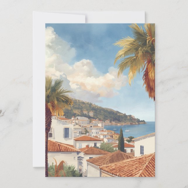 Baleariska öarna Vintage fransk resa Julkort (Framsida)