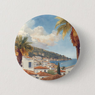 Baleariska öarna Vintage fransk resa Knapp