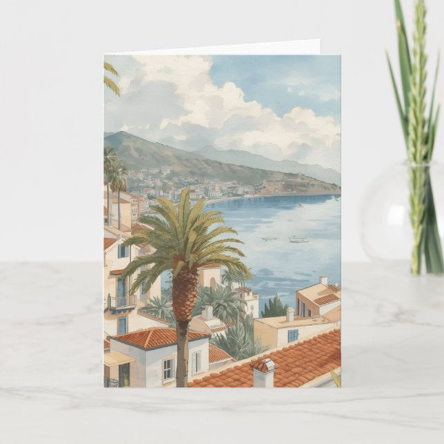 Baleariska öarna Vintage fransk resa Kort (Framsida)