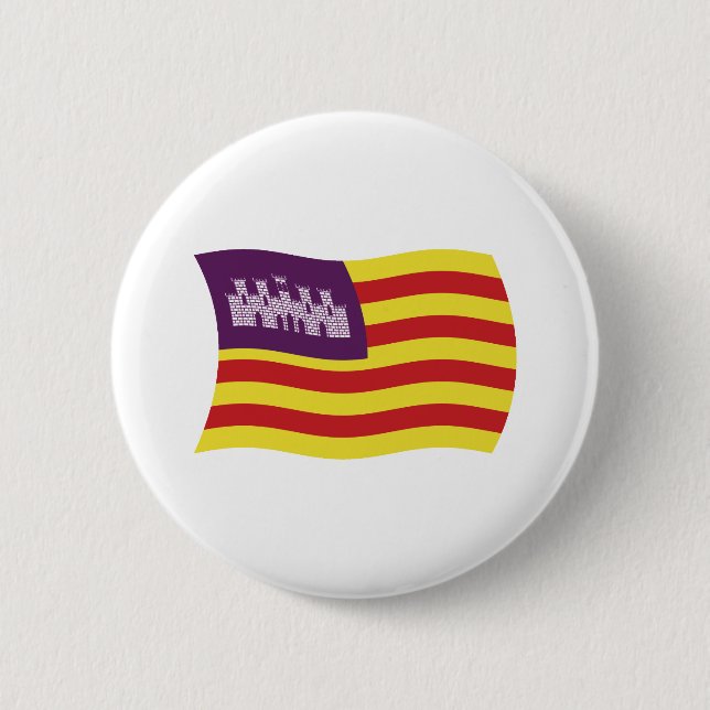 Baleariska öarnas flagg knapp (Framsida)
