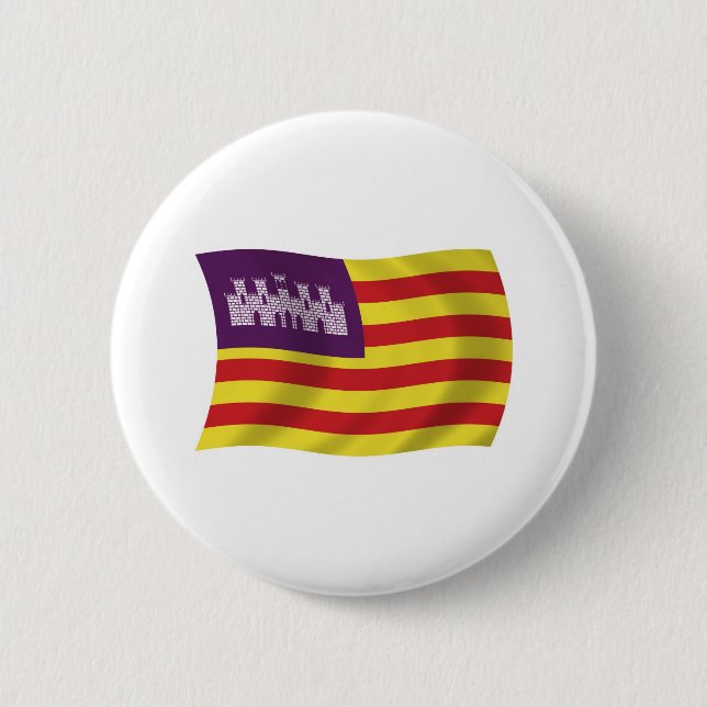 Baleariska öarnas flagga knapp (Framsida)