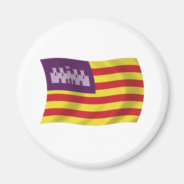 Baleariska öarnas flagga Magnet (Framsidan)