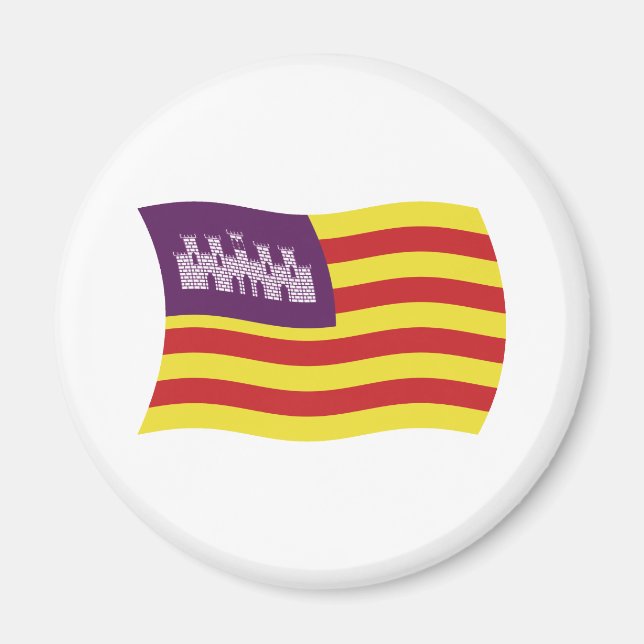 Baleariska öarnas flagga Magnet (Framsidan)