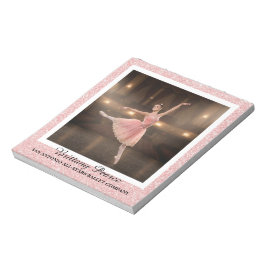 Balett Dans Autograf Notisblock Roséguld Glitter Anteckningsblock
