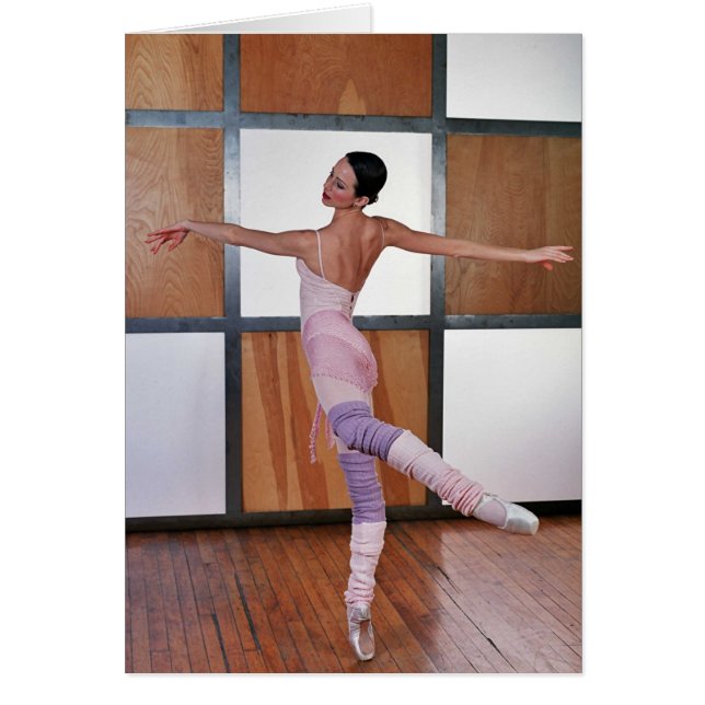 Balett kvadrerar 1 hälsningskort (Framsidan)