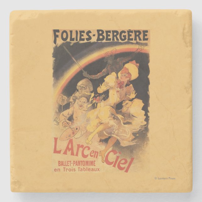 balett L'Arc-en-Ciel på Folies-Bergere Underlägg Sten (Framsidan)
