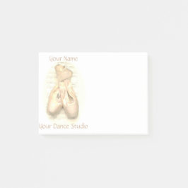 Balett Pointe skor målad personlig Post-it Block
