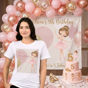 Balett Rosa tutu Balettdansös Flicka Födelsedag T Shirt