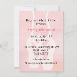 Balett skolar danshögläsninginbjudan inbjudningar