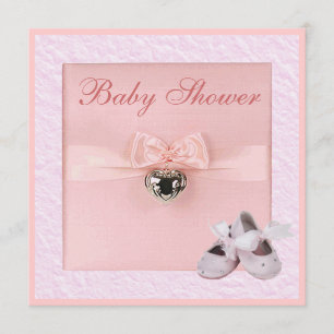 Balett skor & baby shower för Locketflickarosor Inbjudningar