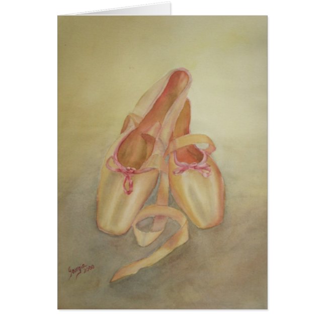 Balett skor hälsningskort (Framsidan)