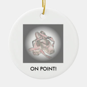 Balett skor prydnaden PEKAR PÅ! Julgransprydnad Keramik