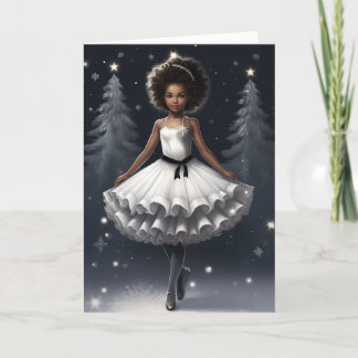 Balett Snö drottning Snöflinga Ballerina Jul Helgkort