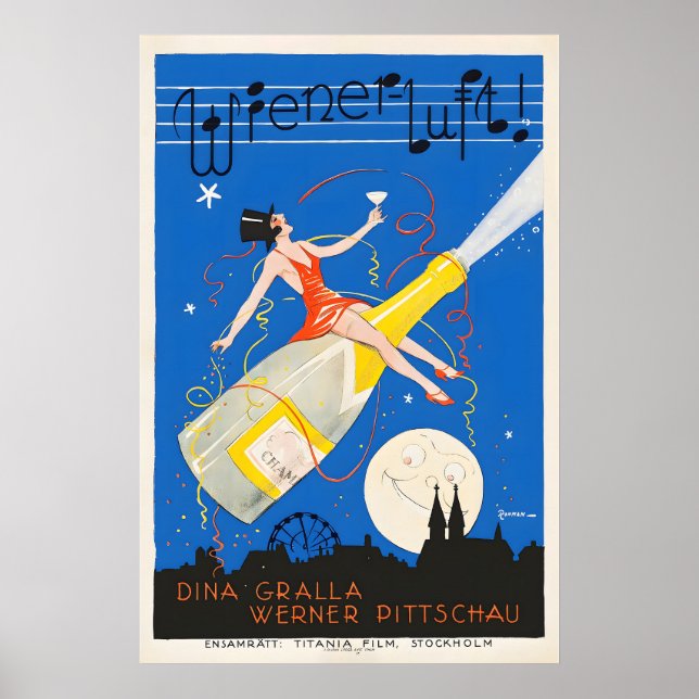 Balettarkaduke, Wiener Luft (1926) Österrikisk Poster (Framsidan)