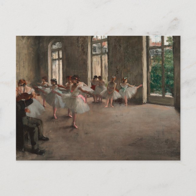 Balettdansare i balettskola Edgar Degas Vykort (Framsida)