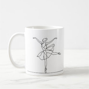 Balettdansare Linje Konst Kaffemugg