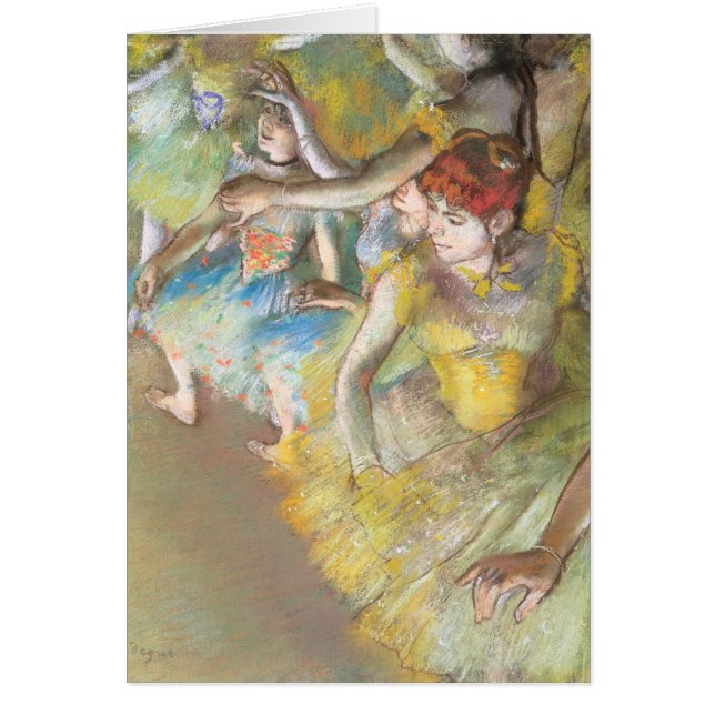 Balettdansare på scenen av Edgar Degas Hälsningskort (Framsidan)